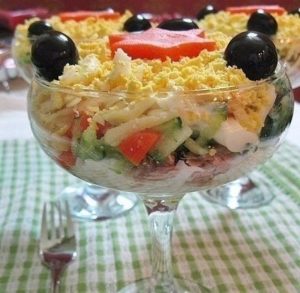 салат тунец с яйцом