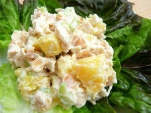 рецепт салата курица с ананасами