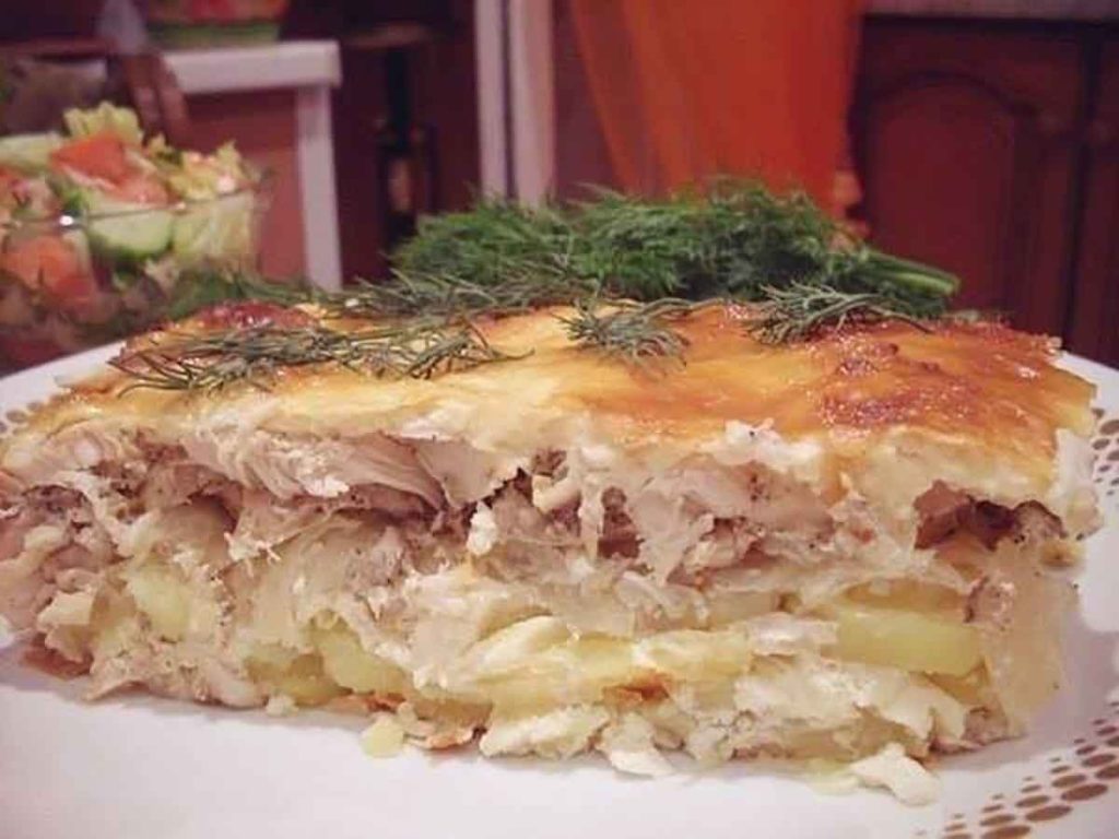 Запеканка с куриным филе 