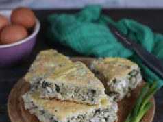 Диетический пирог с треской, яйцами и зеленью