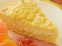 Творожный пирог с апельсином и бананом