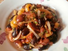 Теплый фасолевый салат