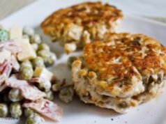 Рубленные котлеты из курицы, с грибами