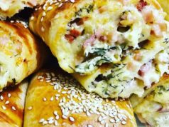 Слойки с начинкой из ветчины