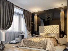 Шторы для спальни в современном стиле